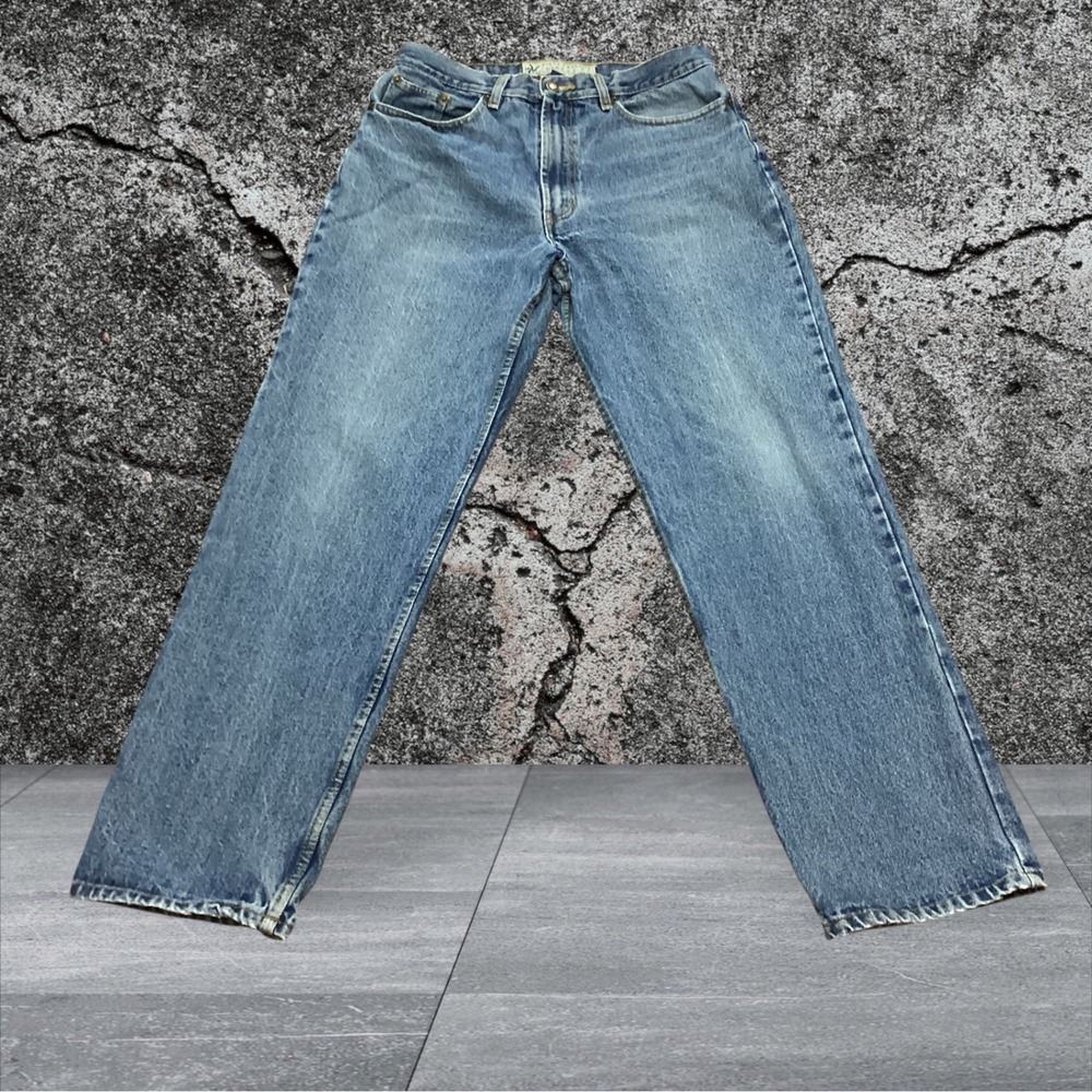 Steve & Barrys Relaxed Fit Mens Blue Jeans 34x32 Mid Wash Denim Classic Straight
